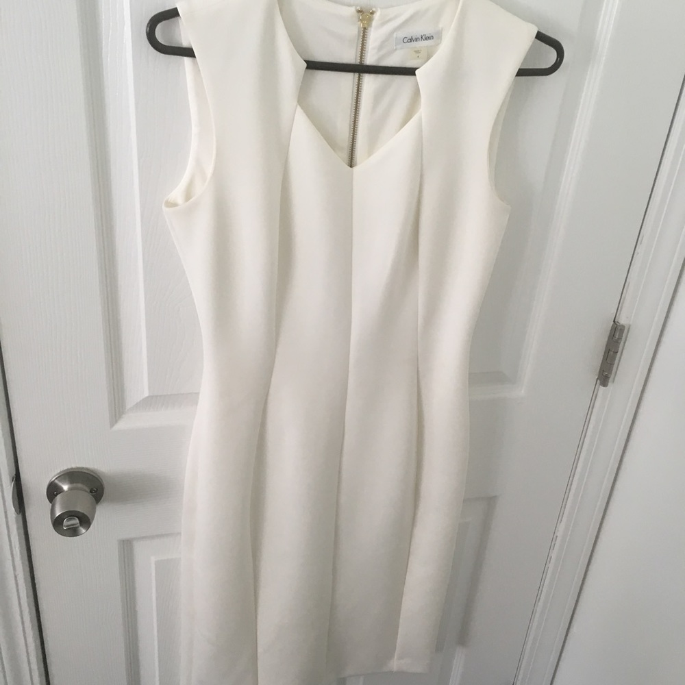 Calvin Klein off white dress